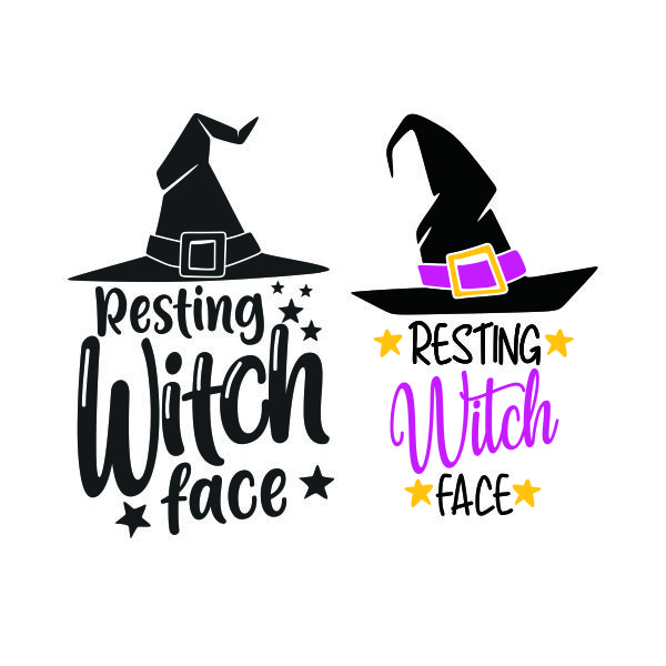 Resting Witch Face SVG Cuttable Design