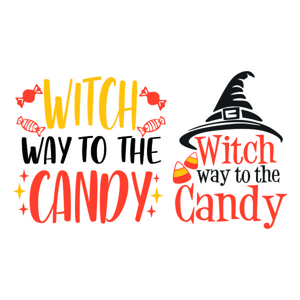 Witch Way to Candy SVG Cuttable Design