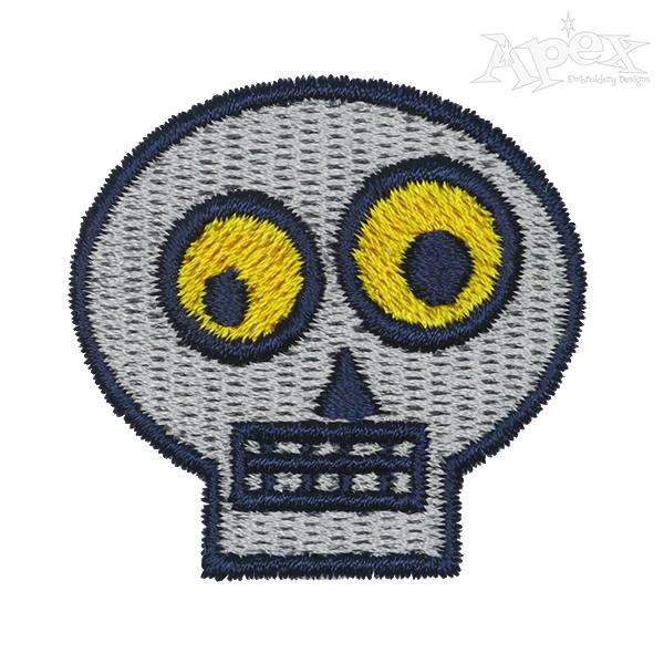 Silly Skull Embroidery Design