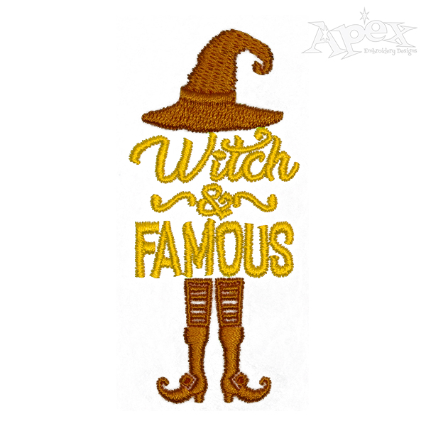 Witch and Famous Embroidery Design