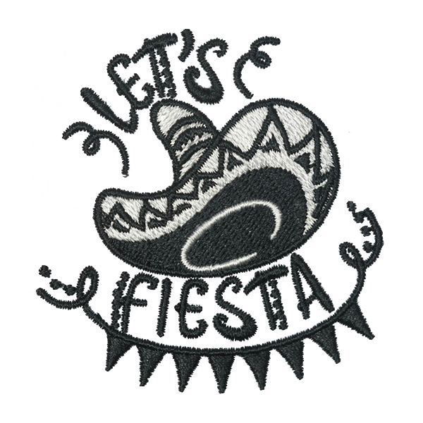 Let's Fiesta Embroidery Design