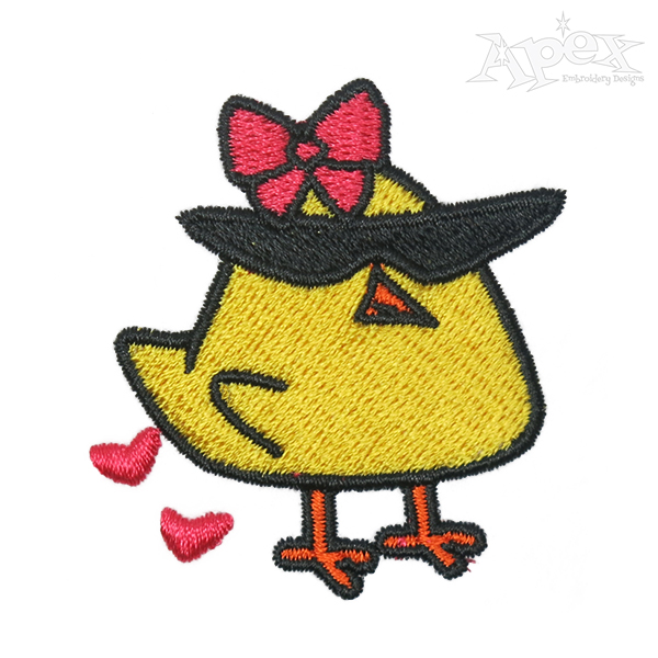 Cool Chick Embroidery Design