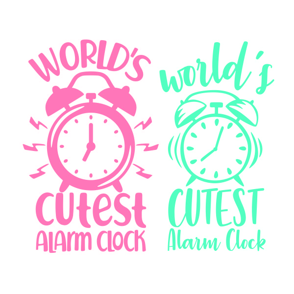 World's Cutest Alarm Clock SVG Cuttable Design