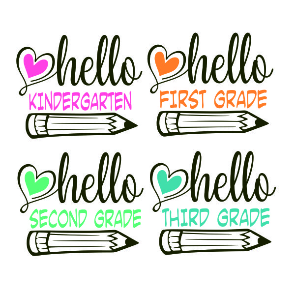Hello Grade School SVG Cuttable Design