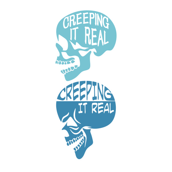 Creeping It Real Skull SVG Cuttable Design