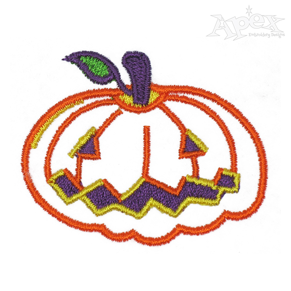 Halloween Pumpkin Embroidery Design