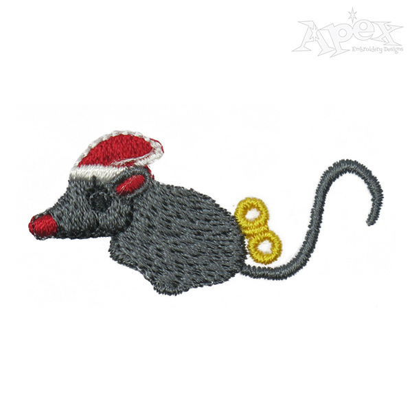 Christmas Mouse Embroidery Design