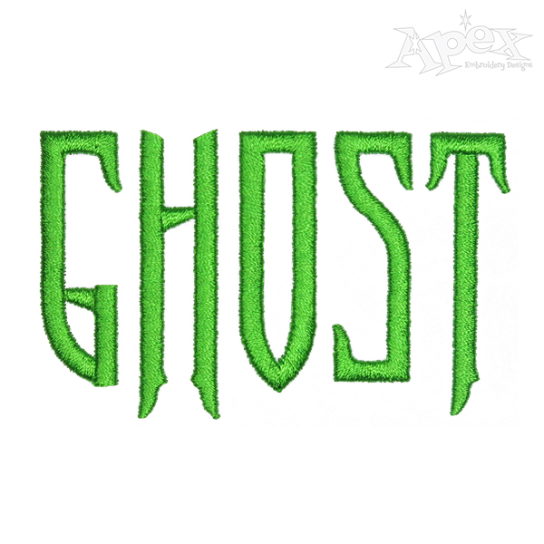 Halloween Ghost Embroidery Font