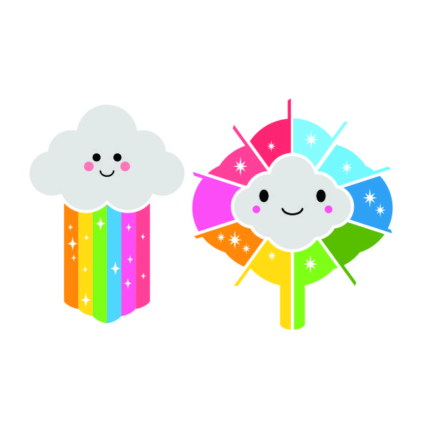 Rainbow Cloud SVG Cuttable Design