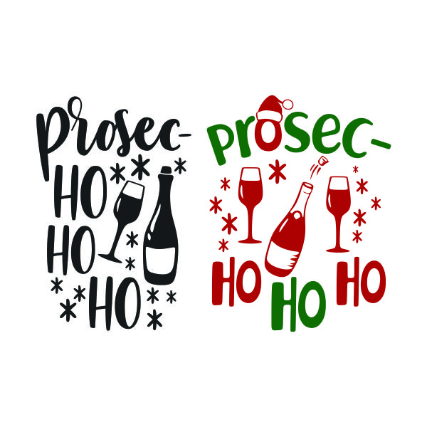 Prosecco Christmas SVG Cuttable Design