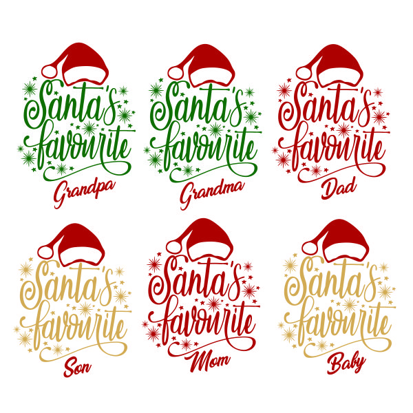 Santa's Favorite Family SVG Cuttable Design