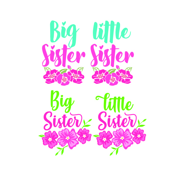 Big Sister Little Sister SVG Cuttable Design