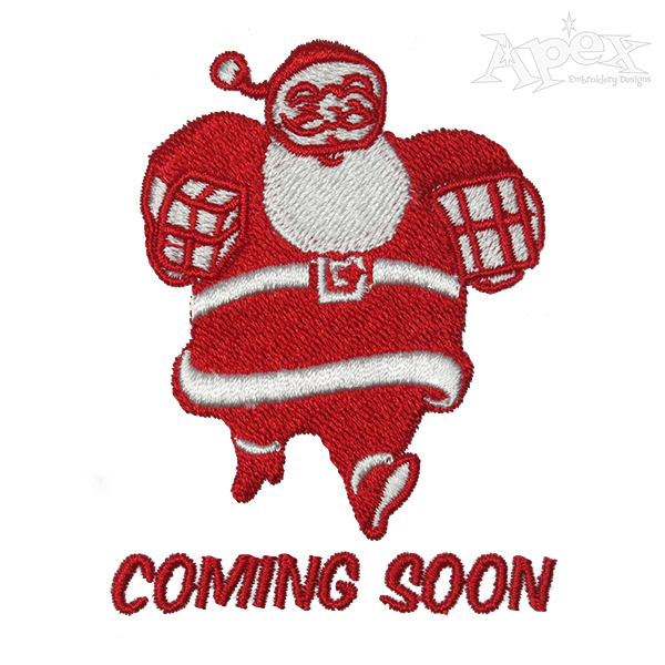 Coming Soon Santa Claus Embroidery Design