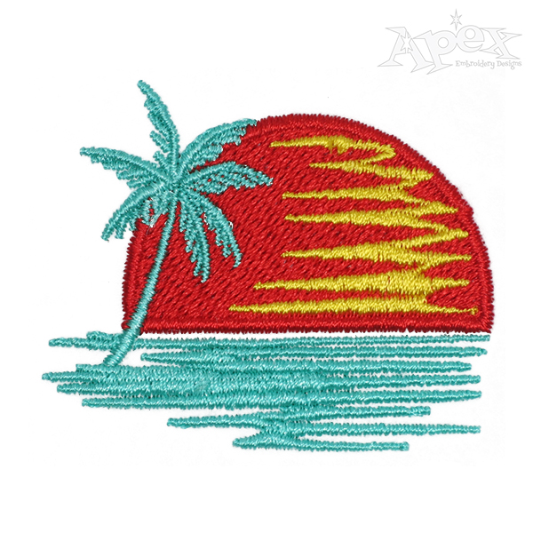Sunset Embroidery Design