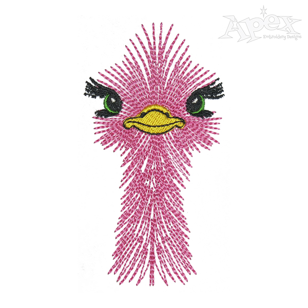 Ostrich Bird Embroidery Design