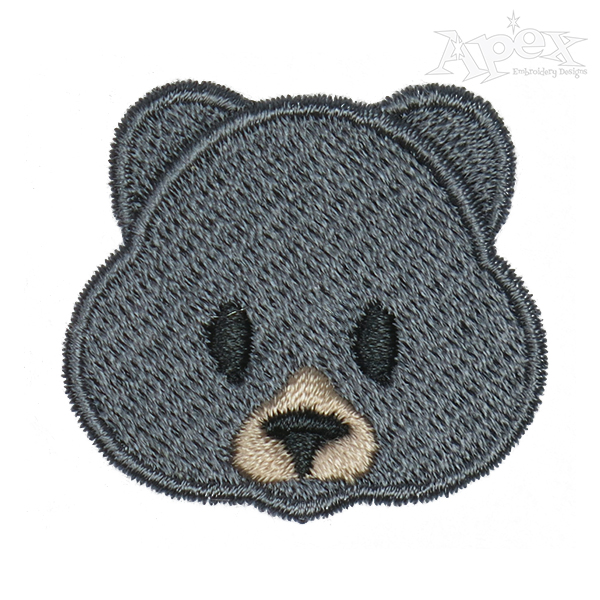 Bear Emoji Embroidery Design