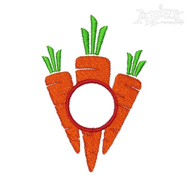 Carrot Frame Embroidery Design