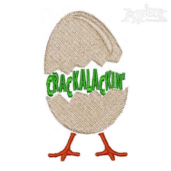 Crackalackin' Egg Embroidery Design