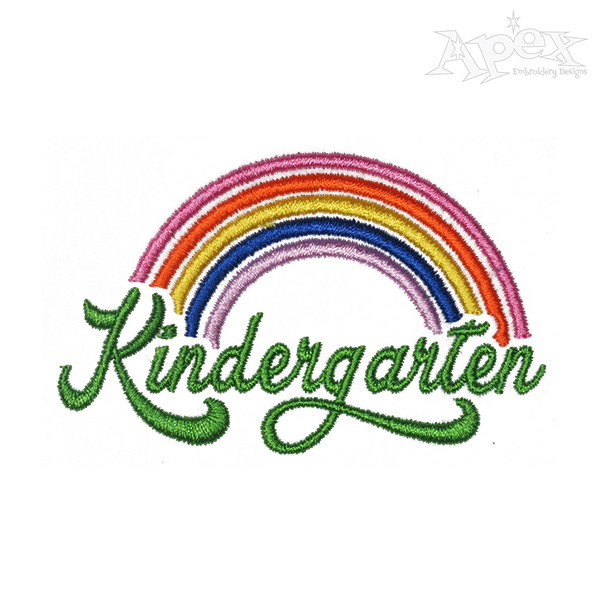 Kindergarten Rainbow Embroidery Design