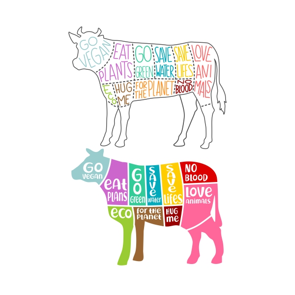 Vegan Cow Cuttable Design