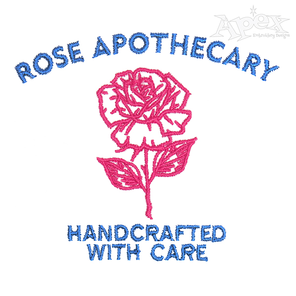 Rose Apothecary Embroidery Design