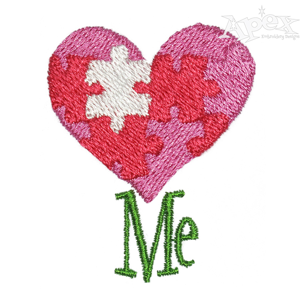 You've Got a Piece of My Heart Puzzle Embroidery Design