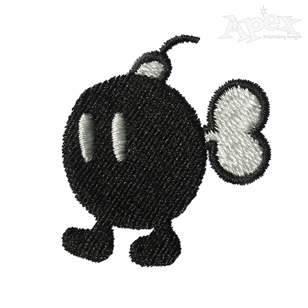 Mario Bomb Embroidery Design
