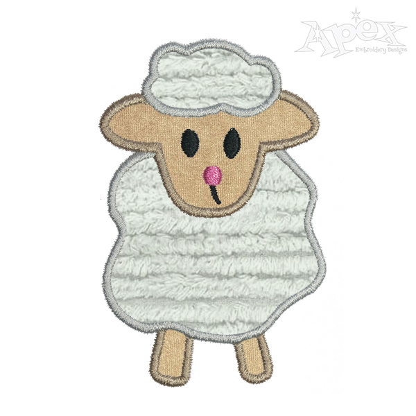 Lamb Applique Embroidery Design