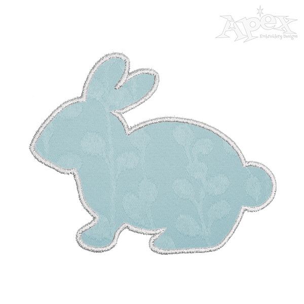 Easter Bunny Applique Embroidery Design