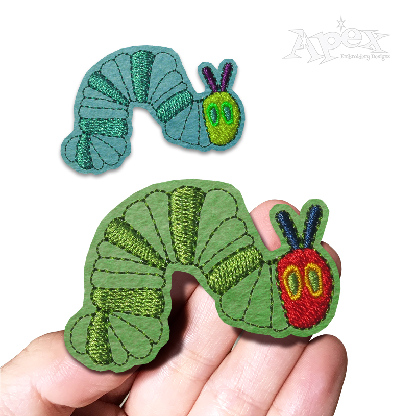 Caterpillar Feltie Embroidery Design