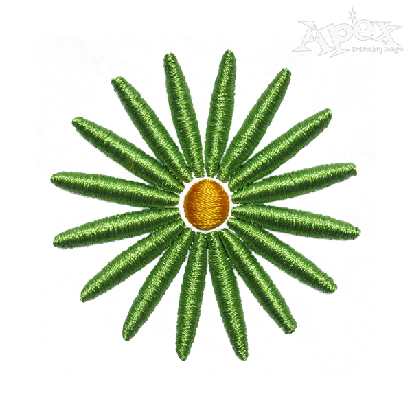 Daisy Flower 3D Puff Embroidery Design