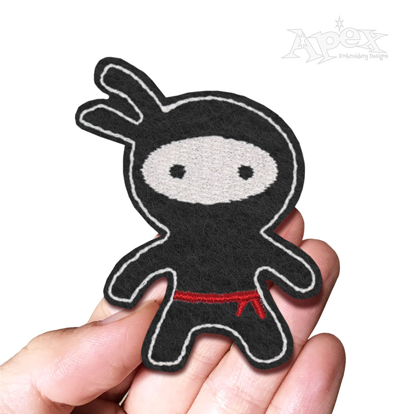 Ninja Feltie Embroidery Design