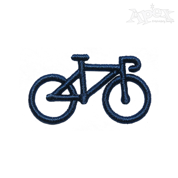 Bicycle 3D Puff Embroidery Design