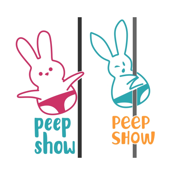 Peep Show Bunny Cuttable Design
