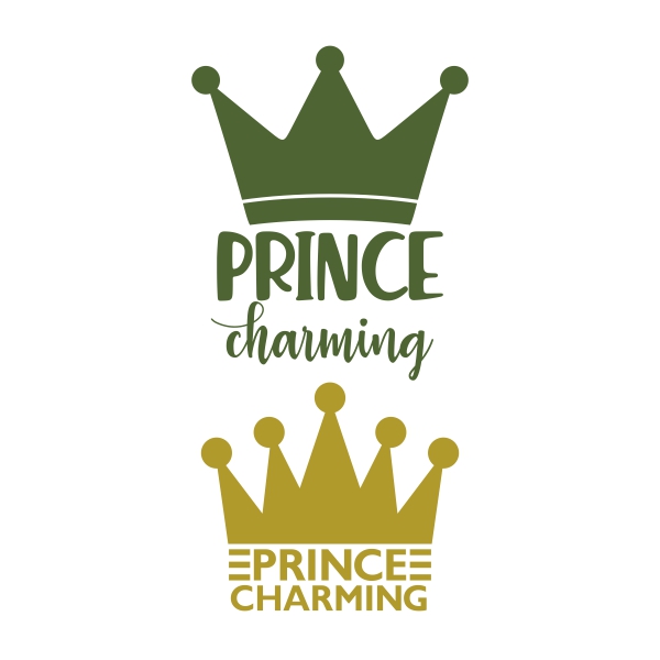Prince Charming Crown Cuttable Design