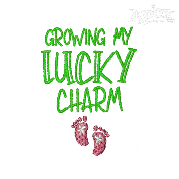 Growing My Lucky Charm Embroidery Design