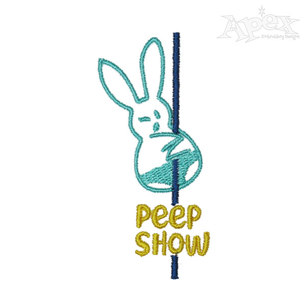 Bunny Peep Show Embroidery Design