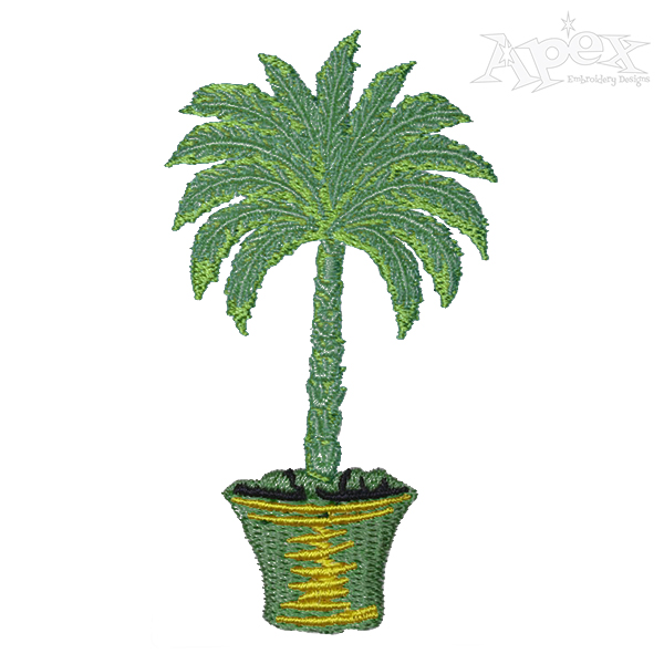 Palm Tree Embroidery Design