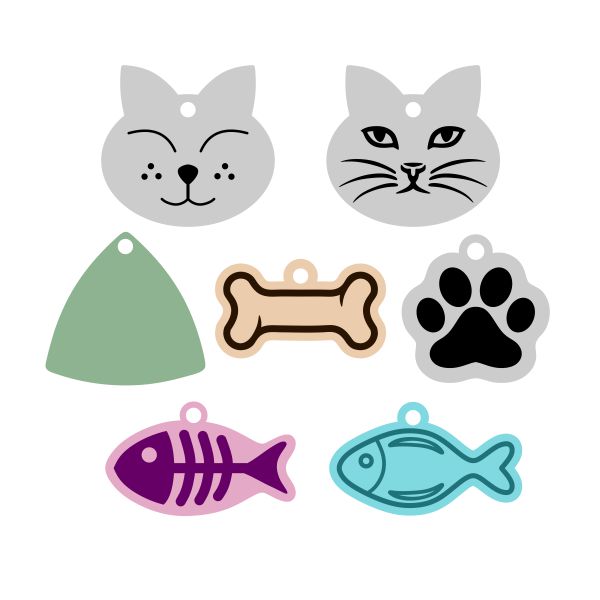 Pet ID Tag Pack SVG Cuttable Design