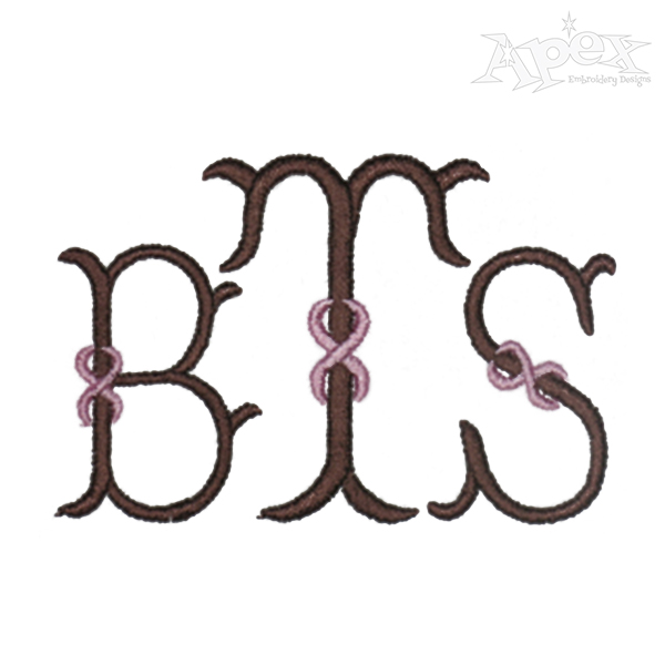 Gothic Large Embroidery Font
