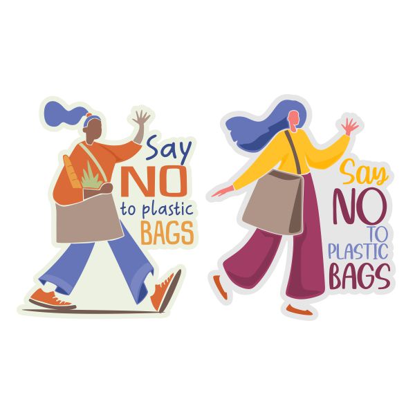 Say No To Plastic Bags Cuttable Design