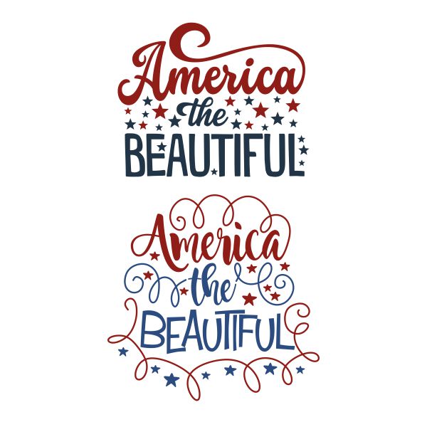 America The Beautiful Cuttable Design