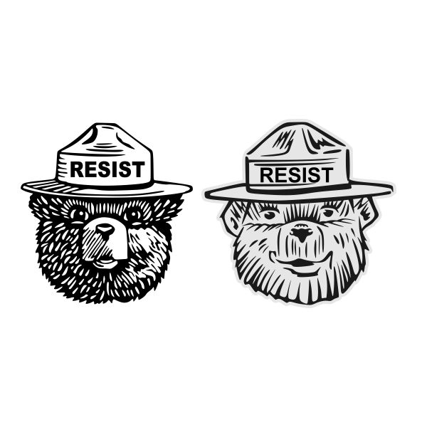 Resist Smokey Bear Cuttable Design