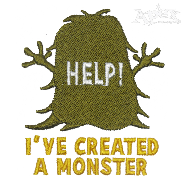 Help I've Created A Monster Embroidery Design