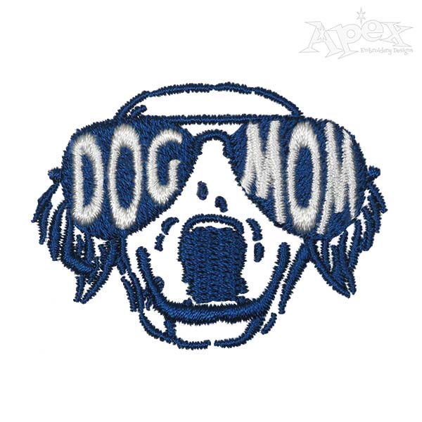 Dog Mom Sunglasses Embroidery Design