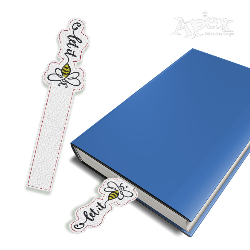 Let it Bee Bookmark In the Hoop Embroidery Design