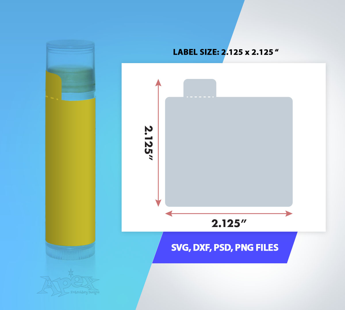 Lip Balm Label 1 Printable & SVG Cuttable Design