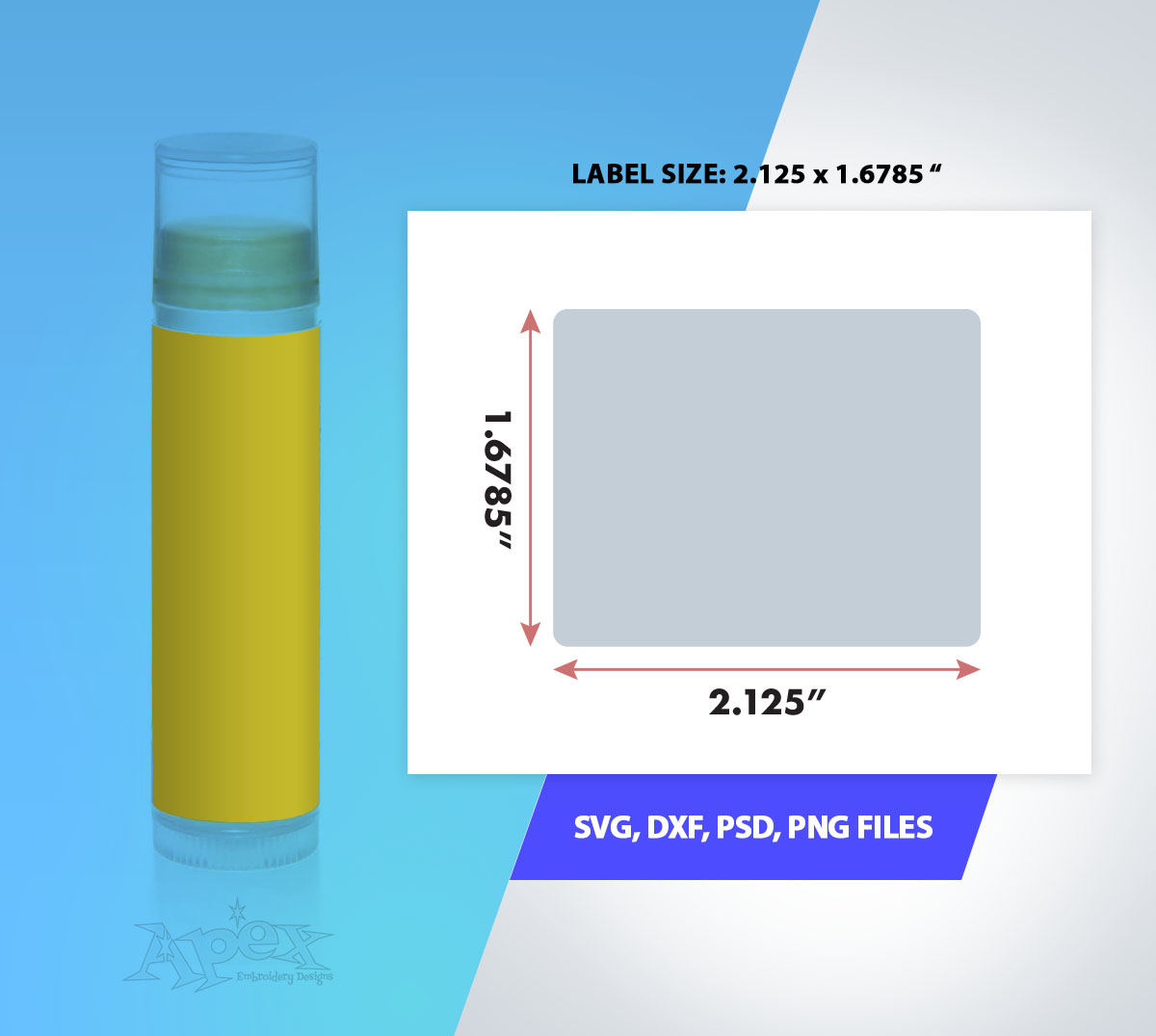Lip Balm Label 2 Printable & SVG Cuttable Design