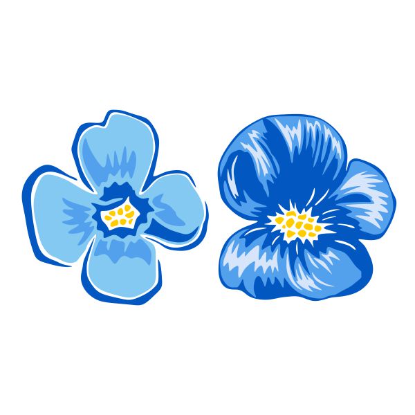 Forget-Me-Not Flower Cuttable Design