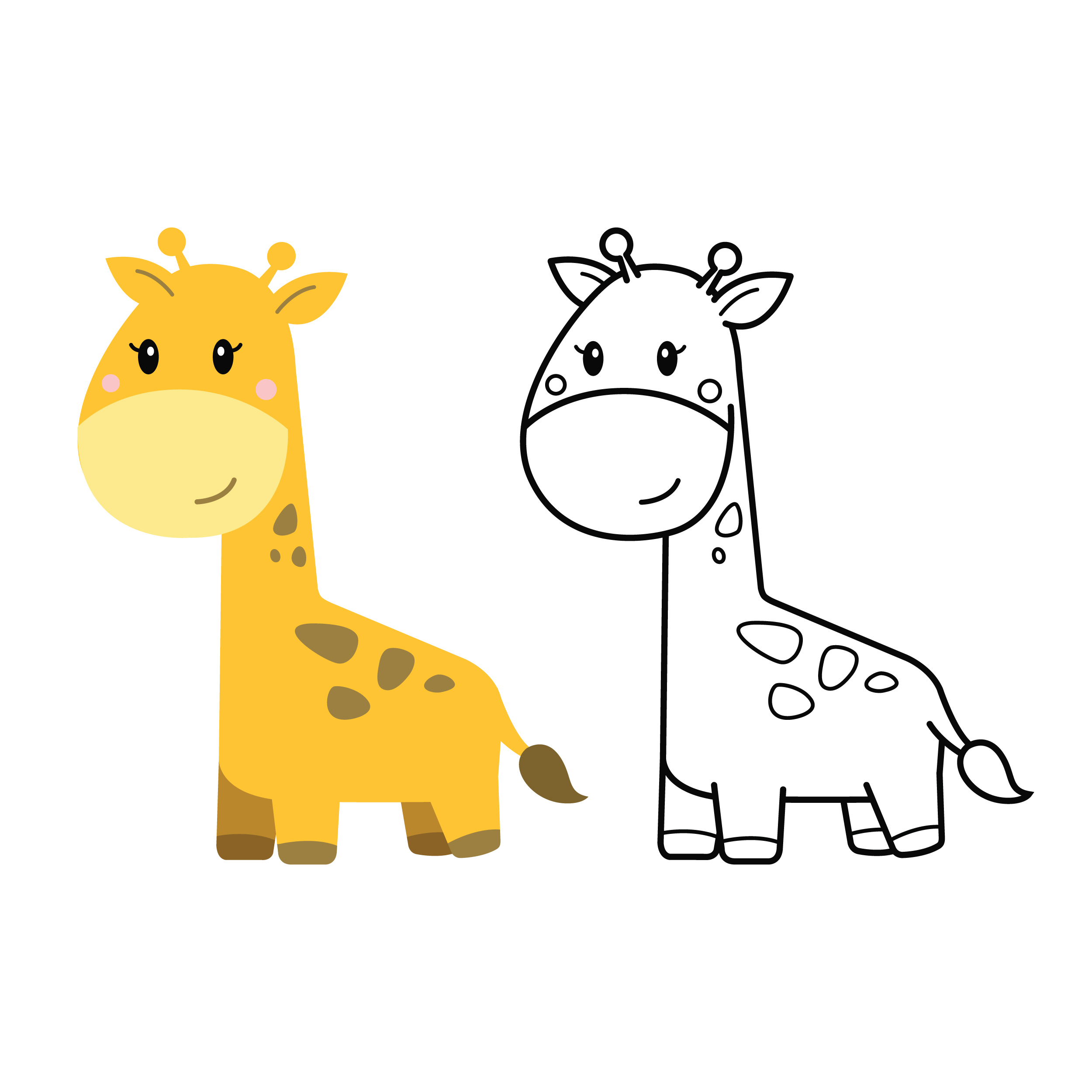 Cute Giraffe Cuttable Design